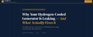 Hydrogen-Cooled Generator Leak: Causes & Effective Fixes